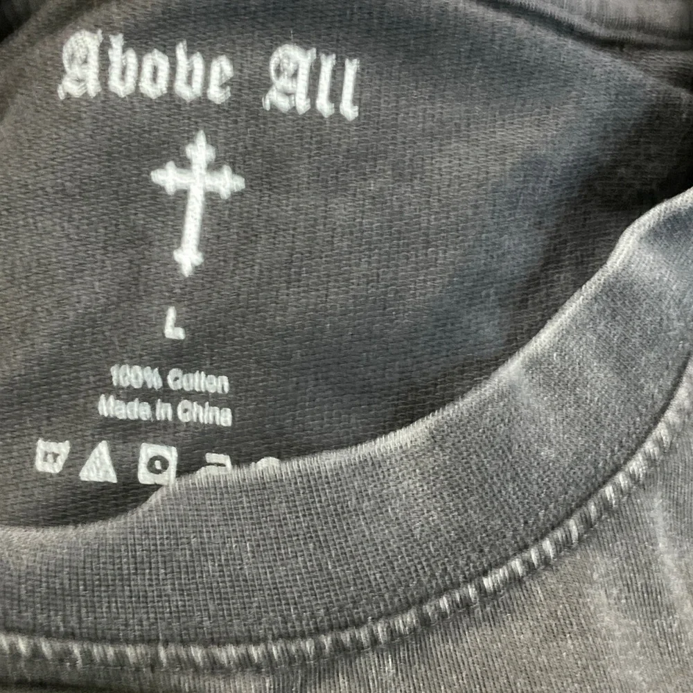 Above All Black Graphic Men's Tee